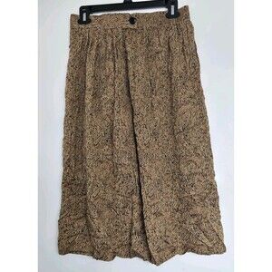 Vtg Rena Rowan Saville Skirt Womens 12P Brown Boho Y2K Dark Floral Paisley Indie